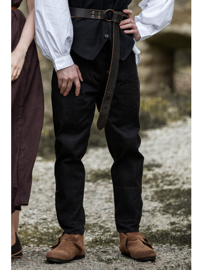 Trollfelsen Leonardo Carbone Mittelalter Gewandung Ritter Wikinger Ziernaht Hose Oskar Schwarz _2_